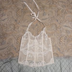 Victoria's Secrets Lace Corset Top Cupless Medium (34 band)